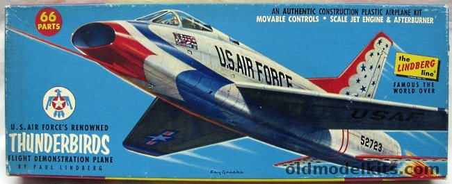 Lindberg 1/48 F-100 Super Sabre Thunderbirds, 552-98 plastic model kit
